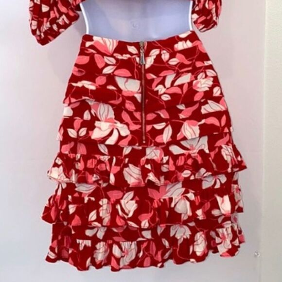 NBD + NAVEN Cha Cha Crimson Floral Skirt - Picture 12 of 13